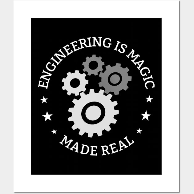 Engineer - Engineering Is Magic Made Real Wall Art by Kudostees